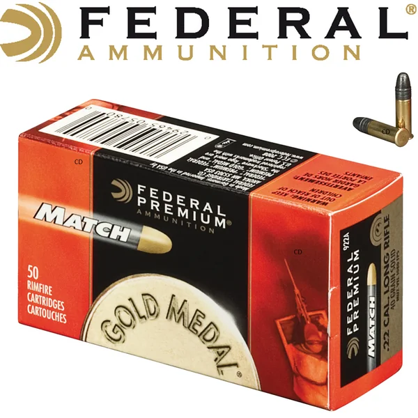 BALLES FEDERAL GOLD METAL RIMFIRE SOLID 22LR 40 Grains 922A PAR 50