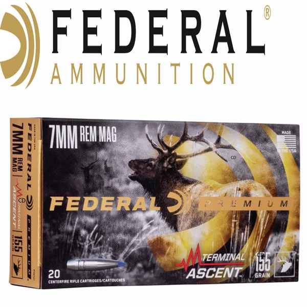 Balles Fédéral Premium Terminal Ascent 7mm Rem Mag 155 Grains Par 20