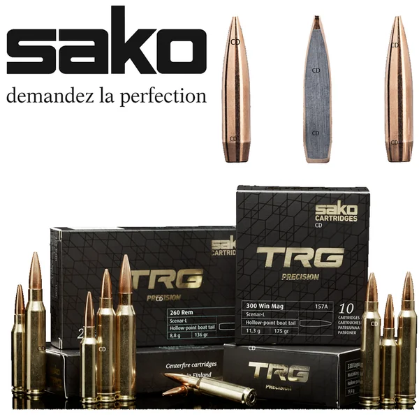 Balles Sako TRG Précision HPBT 338 Lapua Mag 300 Grains Par 10