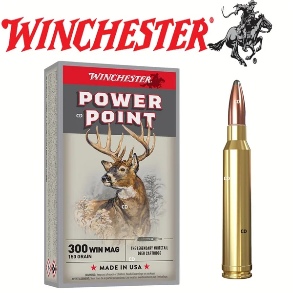 Balles Winchester Super X Power Point 300 Win Mag 150 Grains Par 20