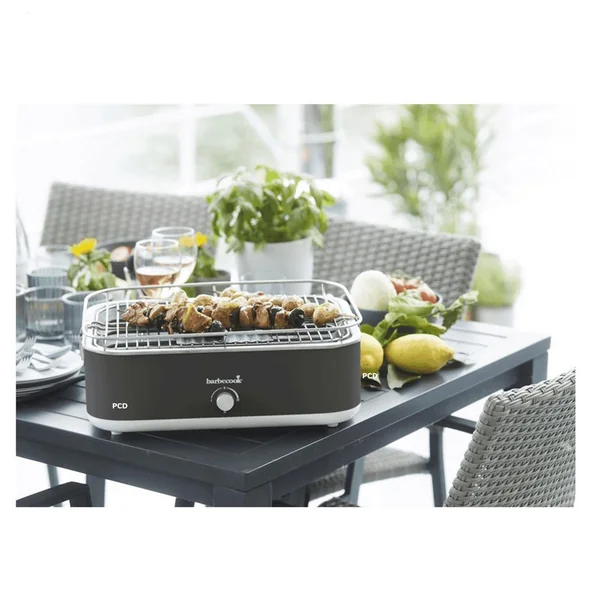 Barbecue De Table Electrique Barbecook E Carlo Midnight Grey Avec Housse