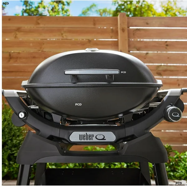 Barbecue Gaz Weber Q 2200N Avec Tablettes Latérales Et Support Compact