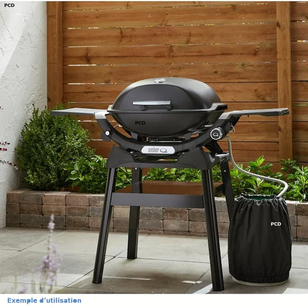 Barbecue Gaz Weber Q 2200N Avec Tablettes Latérales Et Support Compact