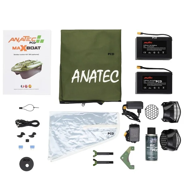 Bateau d'Amorçage Anatec Maxboat Forest Lithium 16Ah Et Fishing Robot