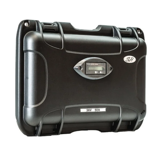 Batterie Lithium 10S 36V 50Ah Avec Sortie Régulée 12V Sh Lithium + Chargeur