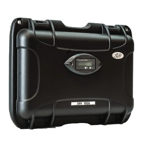 Batterie Lithium 7S 24V 100Ah Avec Sortie Régulée 12V Sh Lithium + Chargeur