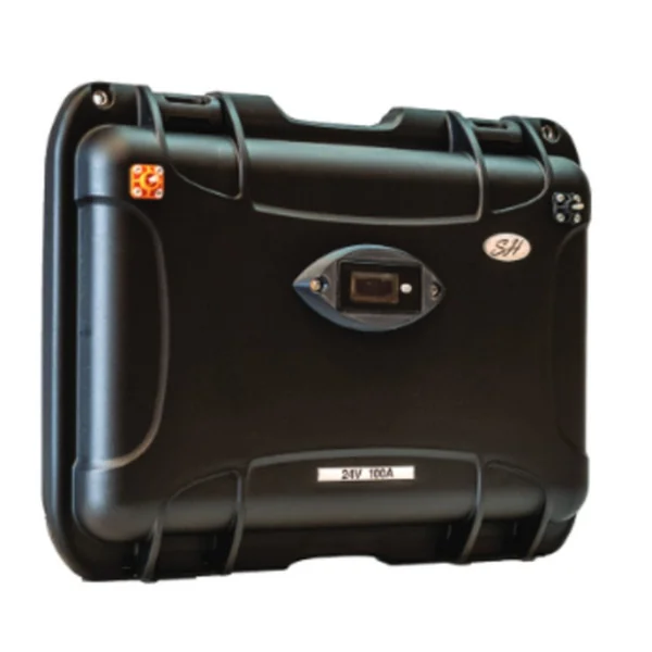 Batterie Lithium LifePo4 24V 100Ah Avec Sortie Régulée 12V Sh Lithium + Chargeur