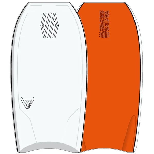 Bodyboard Sniper Improve Series Cortex PE Flex Blanc/Orange 41