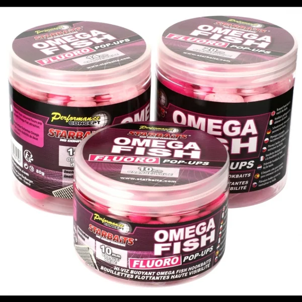 Bouillette Starbaits Performance Concept Omega Fish Fluo Pop Up - 14mm 80gr