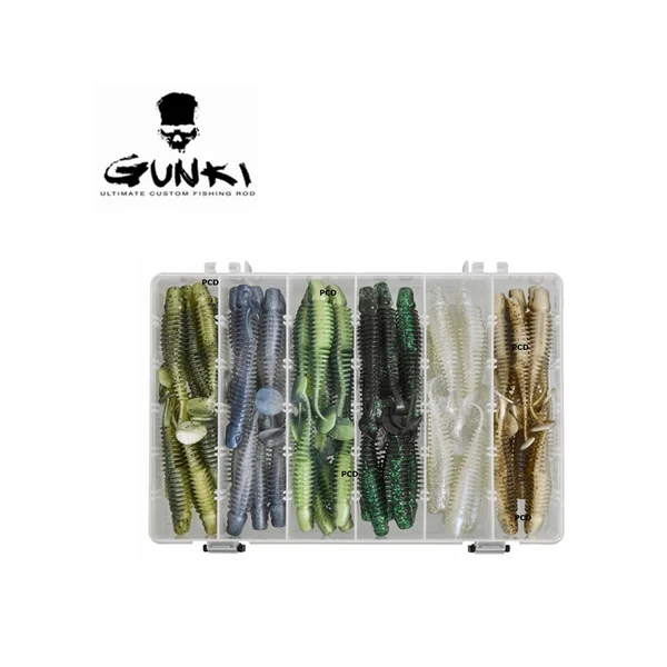 Box Leurres Souples Gunki Tipsy SXL Clear Water 13CM Par 30