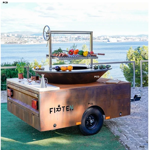 Braséro Firten Ellipse Voyageur 150 En Acier Corten