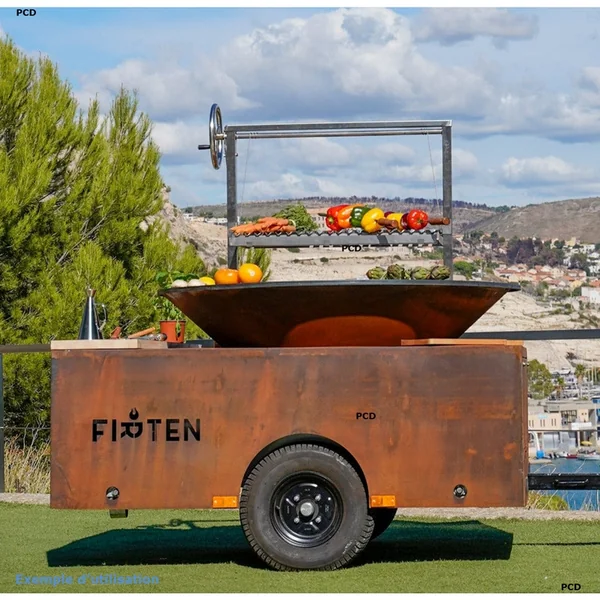 Braséro Firten Ellipse Voyageur 150 En Acier Corten