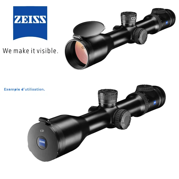 CACHE OBJECTIF FLIP-UP ALUMINIUM POUR ZEISS VICTORY V8 ET VICTORY HT 50MM