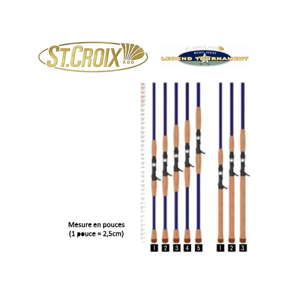 CANNE CASTING ST CROIX LEGEND TOURNAMENT MUSKY FAST 2M43 MH TOP N TAIL