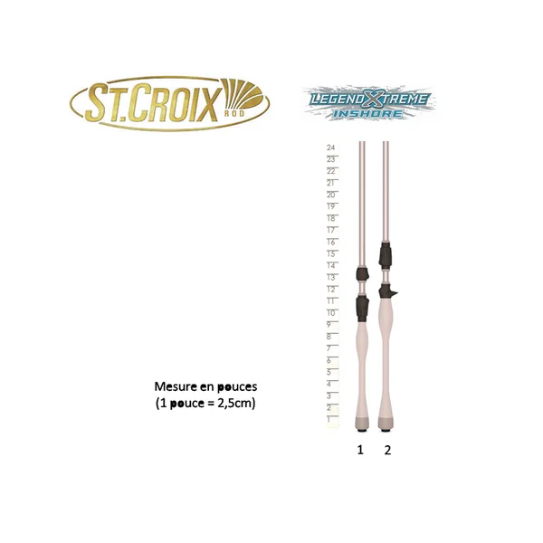 CANNE MER CASTING ST CROIX LEGEND XTREME INSHORE FAST 2M13 MH