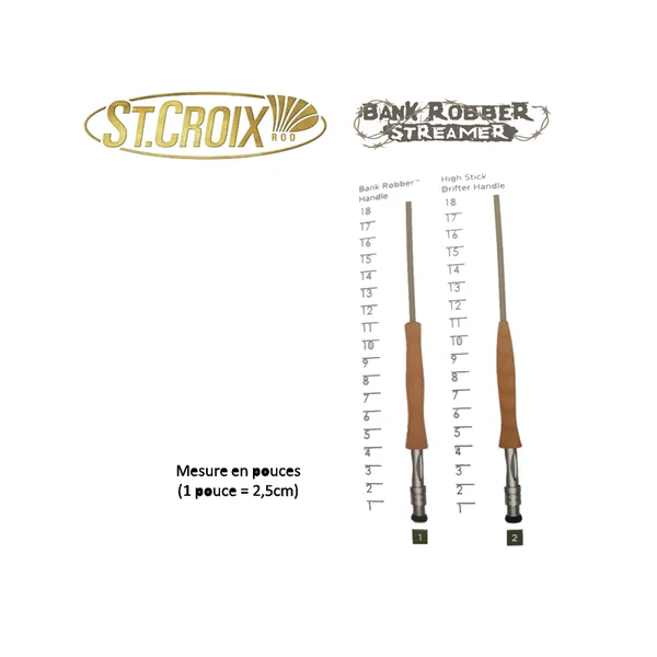 CANNE MOUCHE ST CROIX LEGEND BANK ROBBER 9 PIEDS SOIE 6 4 BRINS