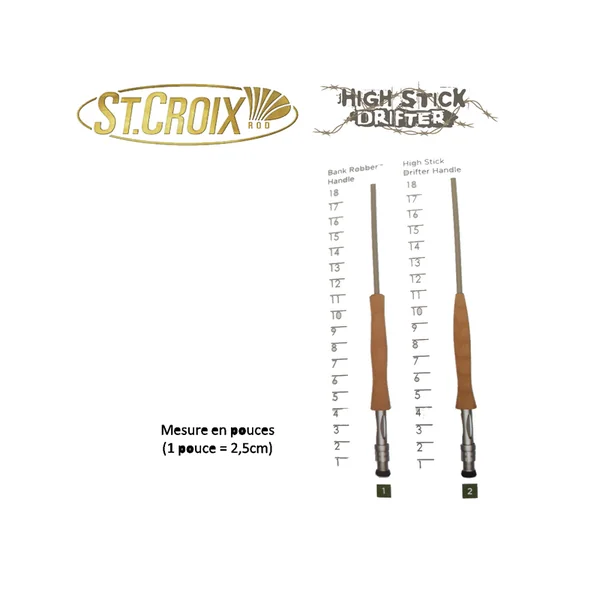 CANNE MOUCHE ST CROIX LEGEND HIGH STICK DRIFTER 10 PIEDS SOIE 4 4 BRINS