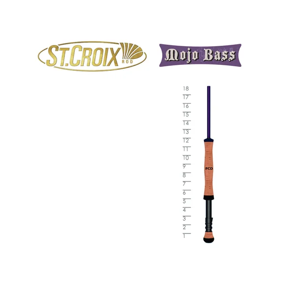 CANNE MOUCHE ST CROIX MOJO BASS FLY 7 PIEDS 11 SOIE 9  2 BRINS