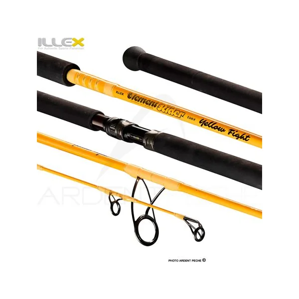 Canne spinning ILLEX Ashura Element rider X5 240 H Yellow fight démo