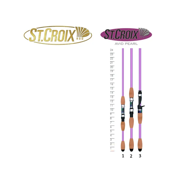 CANNE SPINNING ST CROIX AVID PEARL FAST 2M01 ML 2 BRINS