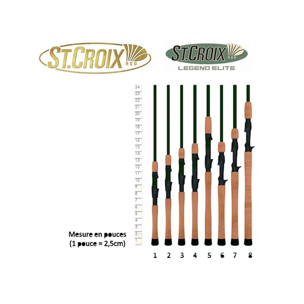 CANNE SPINNING ST CROIX LEGEND ELITE FAST 2M13 M 2 BRINS