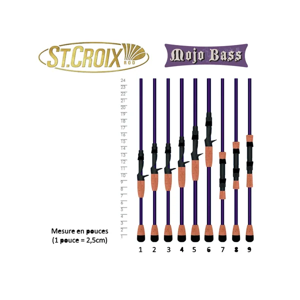 CANNE SPINNING ST CROIX MOJO BASS X-FAST 1M85 ML DROPSHOP FINESSE