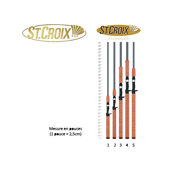 CANNE SPINNING ST CROIX TRIUMPH TRAVEL FAST 2M01 MHF 4 BRINS