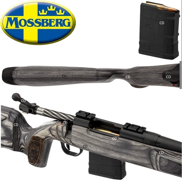 Carabine A Verrou Mossberg MVP Varmint Riffle BBL Lamine Bleu Filetée 308 Win