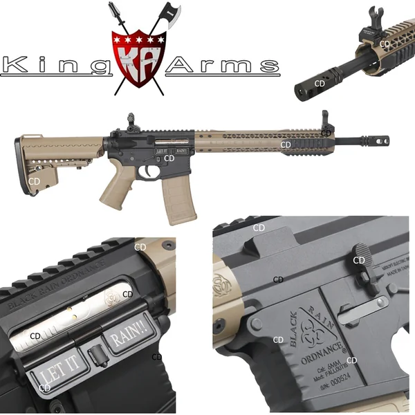 CARABINE AEG KING ARMS BLACK RAIN ORDNANCE CARBINE TAN MOSFET 1,4J