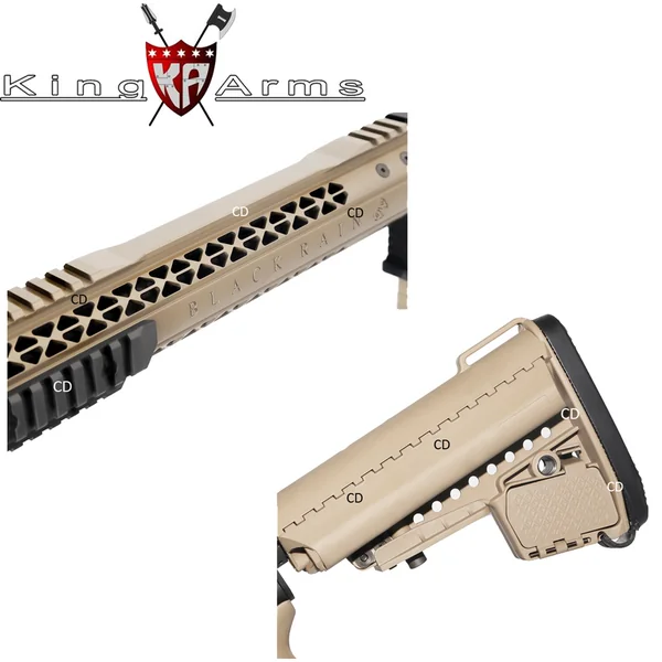 CARABINE AEG KING ARMS BLACK RAIN ORDNANCE CARBINE TAN MOSFET 1,4J
