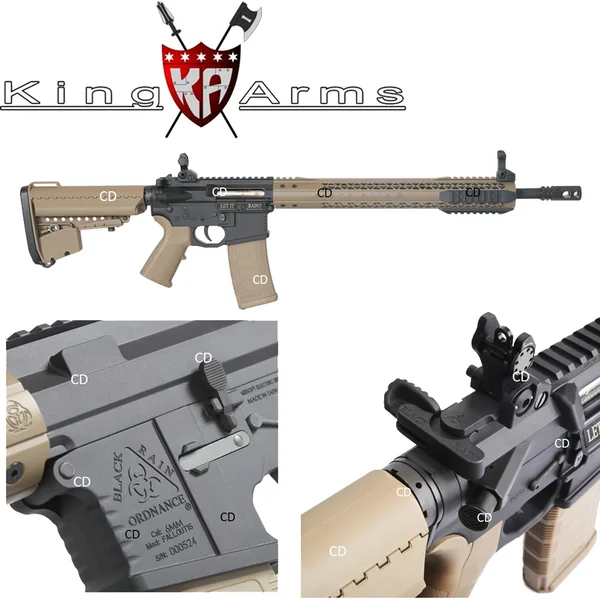 CARABINE AEG KING ARMS BLACK RAIN ORDNANCE RIFLE TAN MOSFET 1,4J