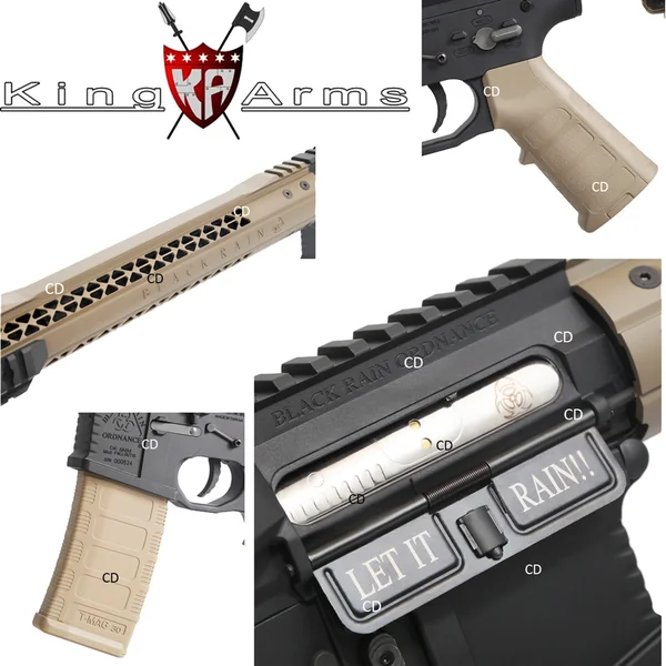 CARABINE AEG KING ARMS BLACK RAIN ORDNANCE RIFLE TAN MOSFET 1,4J
