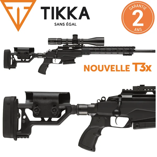 Carabine De Précision Tikka T3x Tact A1 Crosse Fixe Canon De 61cm