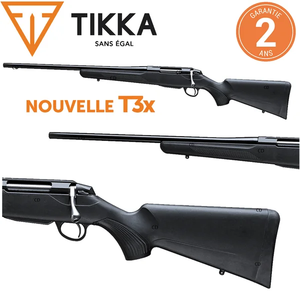 Carabine Tikka T3x Lite Gaucher Sans Organes De Visée Calibre 9.3x62