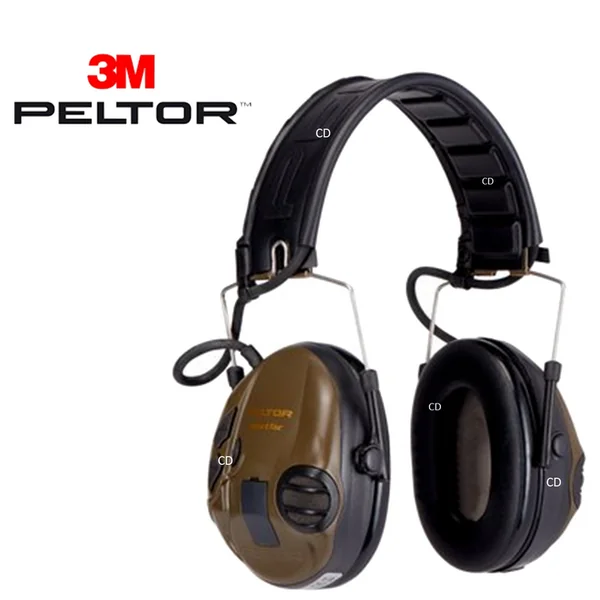 CASQUE ANTI BRUIT PELTOR 3M SPORTTAC COQUILLES VERTES/ORANGES