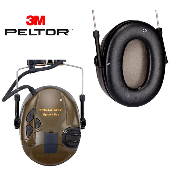 CASQUE ANTI BRUIT PELTOR 3M SPORTTAC COQUILLES VERTES/ORANGES