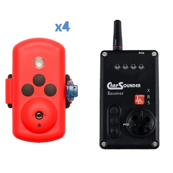 Coffret Centrale Roc XRS ACC + 4 Indicateurs De Touches Silure CatSounder SD Orange