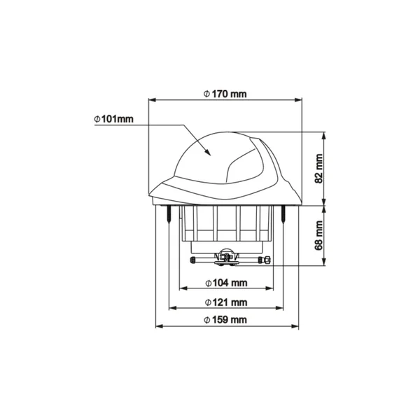 Compas Plastimo Olympic 115 blanc montage incliné