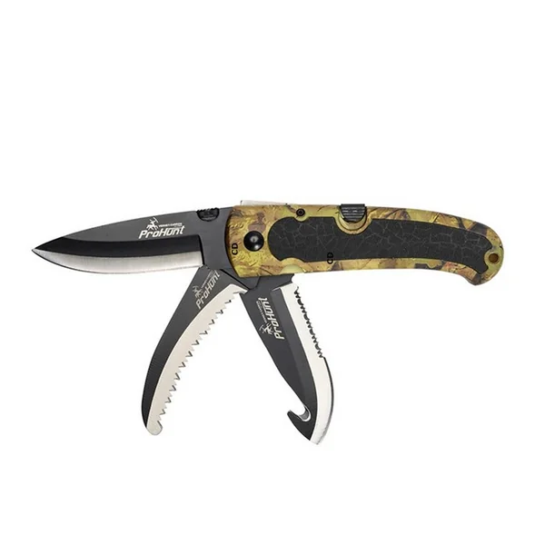 Couteau Pliant Pro Hunt 3 Lames Keos Camo Ghost Camo Forest Evo