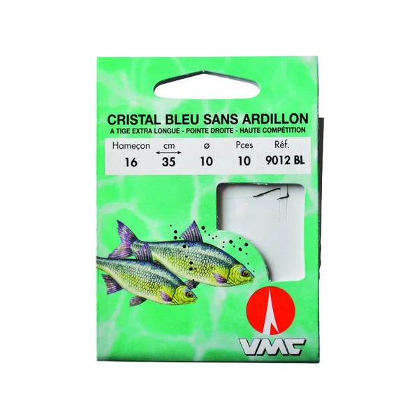 Cristal bleu sans ardillon 9012 BL 35 cm Hameçons N°18 sur Nylon 10/100