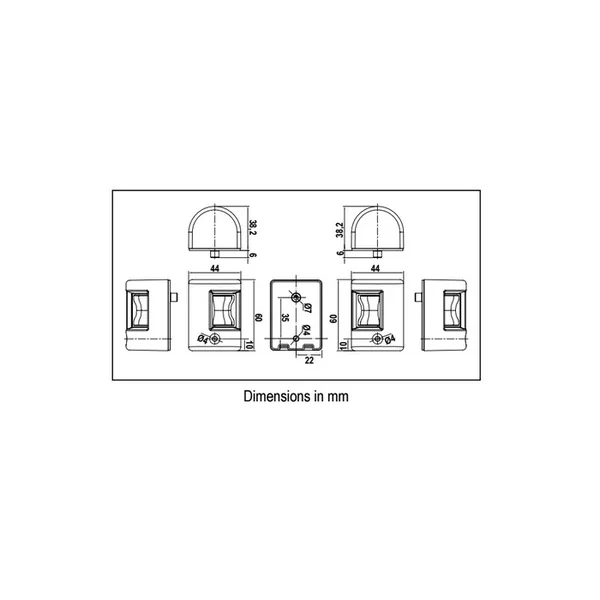Feux de navigation latéraux Lalizas FOS LED 12 babord + tribord
