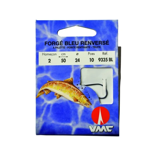 Forgé bleu renversé 9335 BL 50 cm Hameçons N°5 sur Nylon 22/100