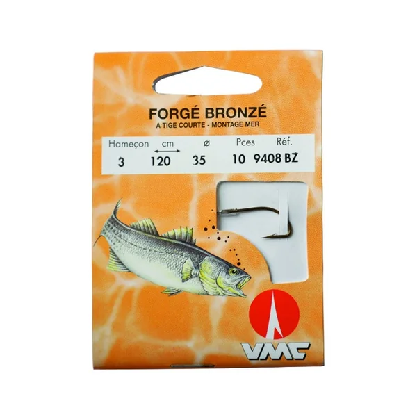 Forgé bronzé tige courte 9408 BZ 120 cm Hameçons N°16 sur Nylon20/100