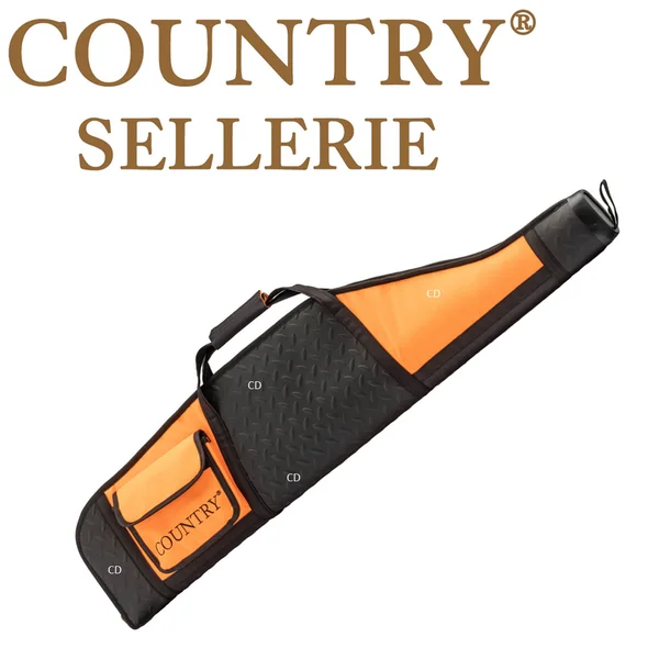 FOURREAU CARABINE COUNTRY SELLERIE CORDURA ORANGE/NOIR 115CM + POCHE