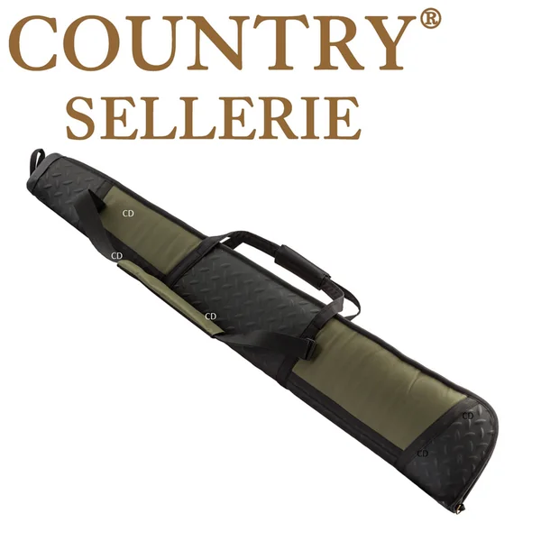 FOURREAU FUSIL COUNTRY SELLERIE CORDURA VERT/NOIR 120CM + POCHE