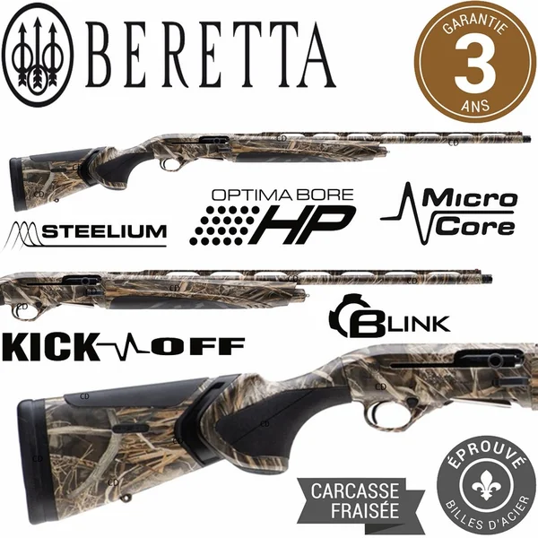 Fusil Beretta A400 Xtrem Plus Camo Max 7 20/76 Kick Off Méga