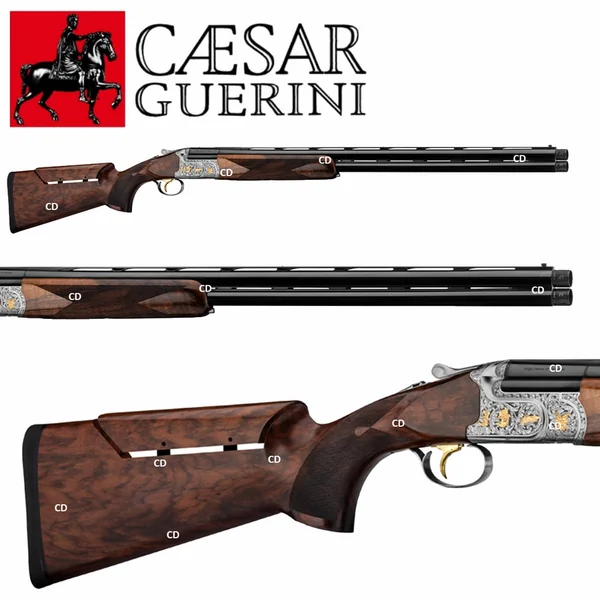 FUSIL SUPERPOSE INVICTUS 3 SPORTING BANDE PLATE CAESAR GUERINI GAUCHER 12/76 76CM