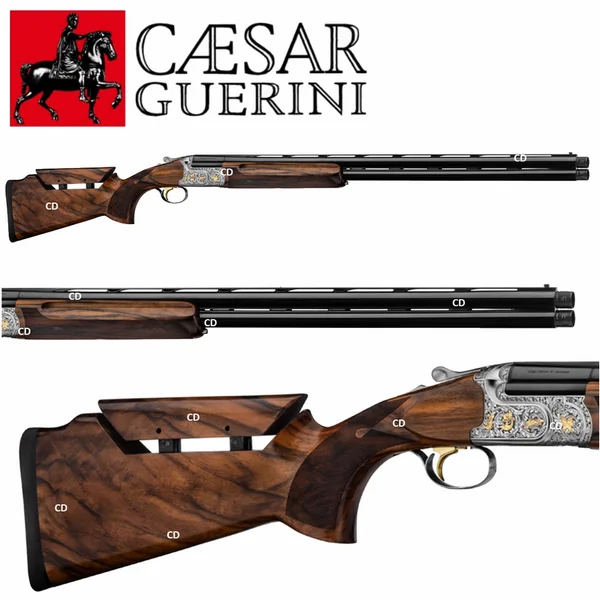 FUSIL SUPERPOSE INVICTUS 3 TRAP BANDE PLATE CAESAR GUERINI GAUCHER 12/70 76CM