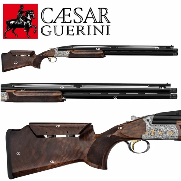 FUSIL SUPERPOSE INVICTUS 3 TRAP IMPACT BANDE DEMI HAUTE REGLABLE CAESAR GUERINI 12/70 76CM