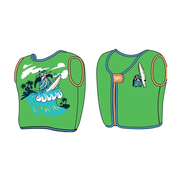 Gilet de natation pour garçon Learn to swim Character Printed Float Speedo Chima Azure Blue/Fluro Green - Taille 1-2 ans